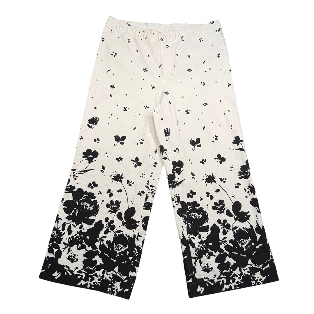 Isaac Mizrahi Live! Special Edition Bold Floral Cropped Wide Leg Pants. Size 12